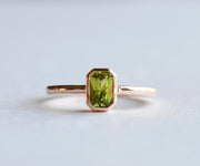 Elegant sterling silver ring featuring a sparkling hydro peridot gemstone for a fresh, everyday pop of color